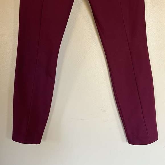 Express Low Rise Columnist Ankle Dress Pants - Burgundy - 0 Regular - Picture 9 of 14